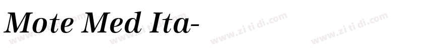 Mote Med Ita字体转换